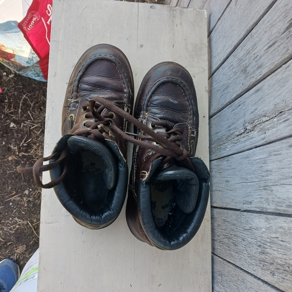 Vtg DOC MARTENS 8460 AW004 Men's Leather Boots Size US 9 Brown England Y2k - Picture 7 of 9